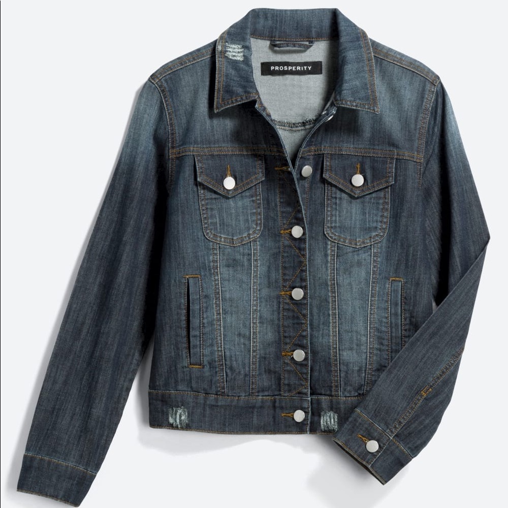 NWT Prosperity Jean Jacket with stretch